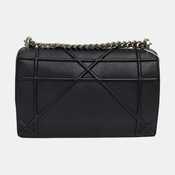 Diorama Medium Cannage Calfskin Black