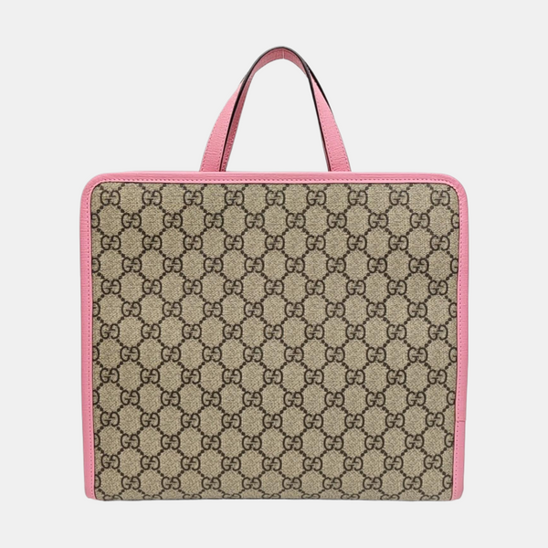 Children’s GG Bucket Monogram Coated Canvas Beige