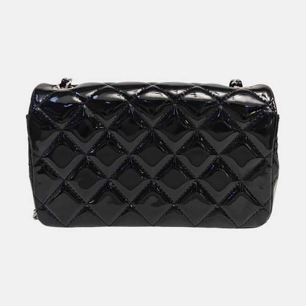CLASSIC FLAP Super Mini Quilted Patent Leather Black