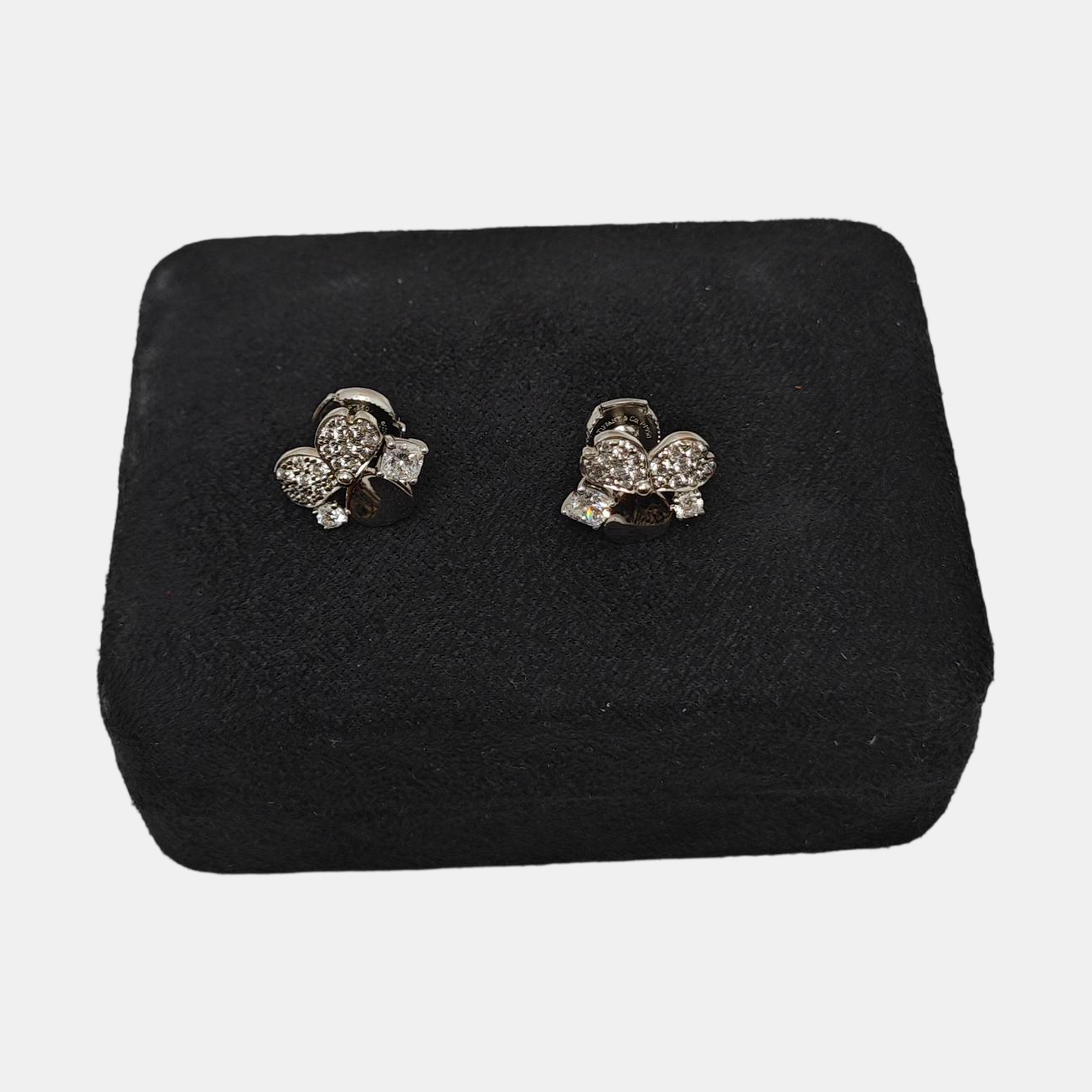 Platinum 950 Silver Stud Earrings
