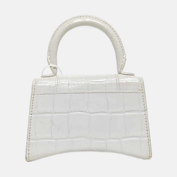 Hourglass Mini Calfskin White