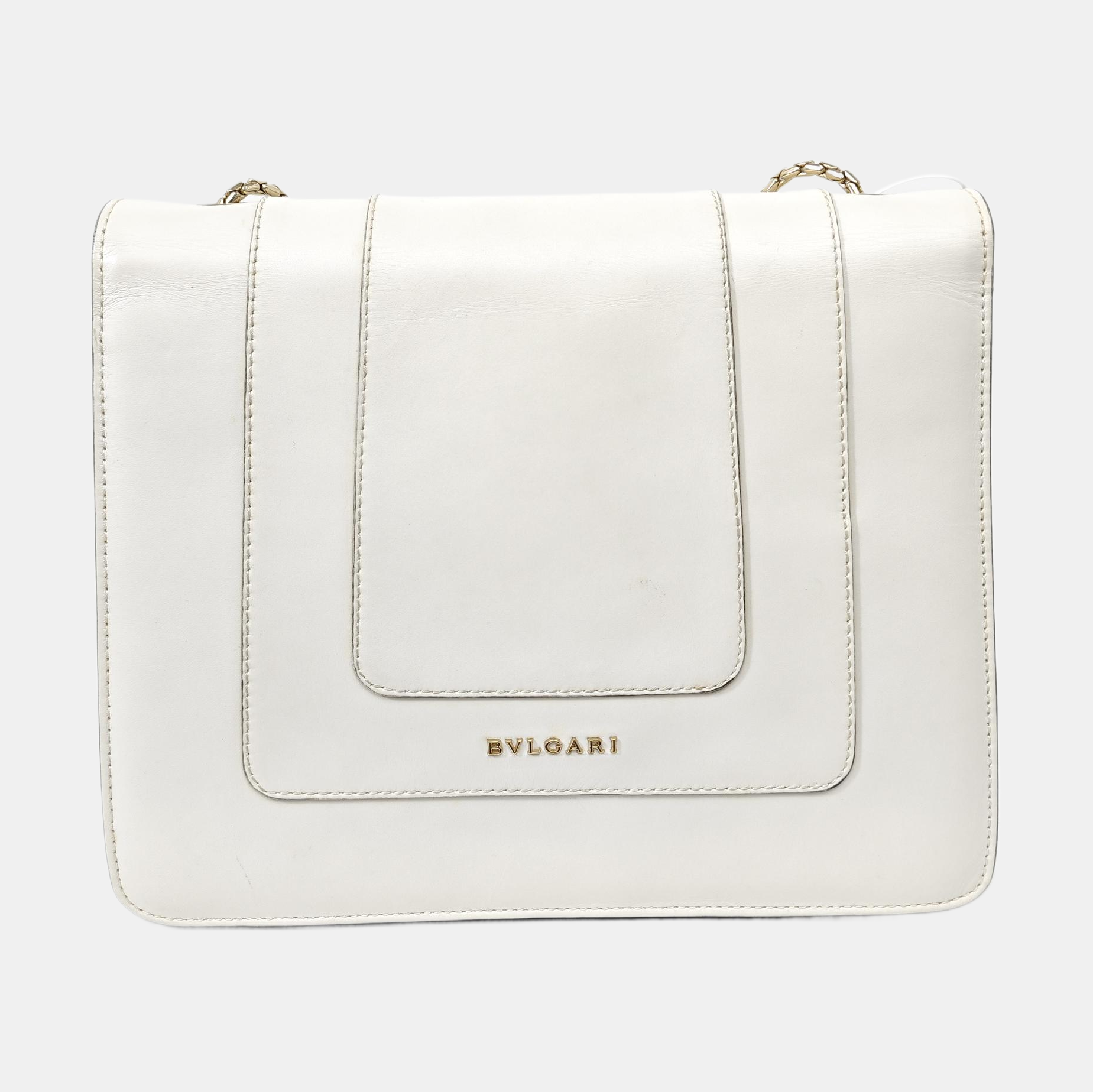 SERPENTI FOREVER Medium Calfskin White