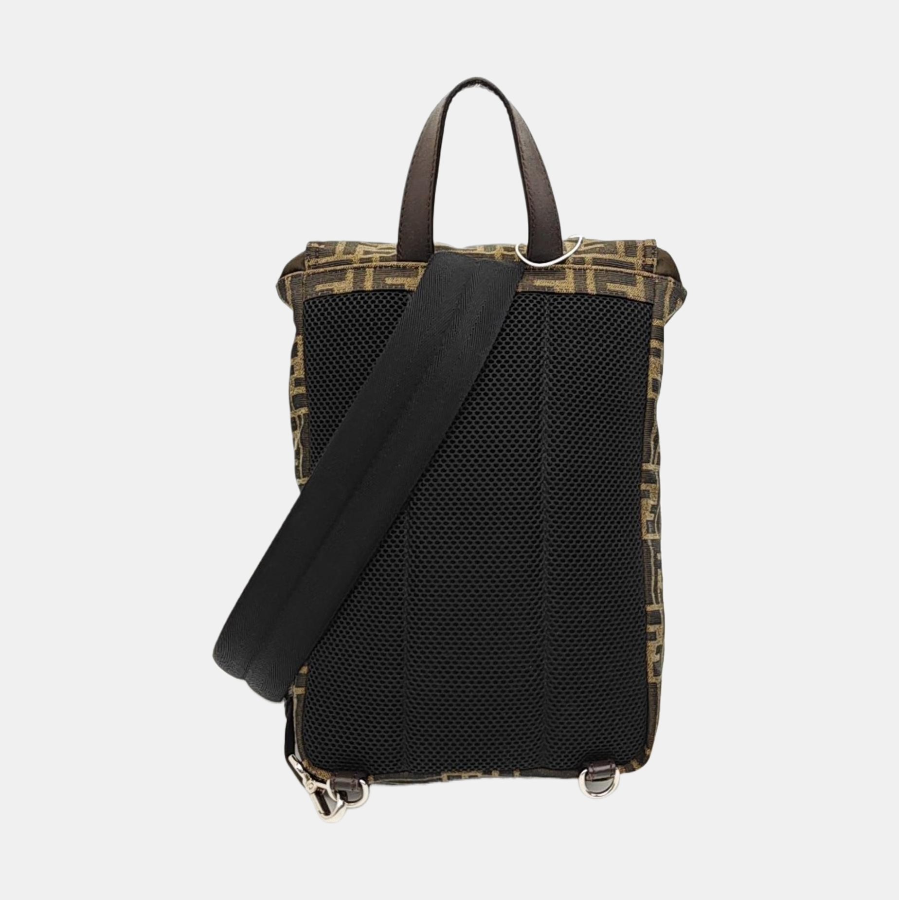 Canvas Top Handle Bag Small Brown