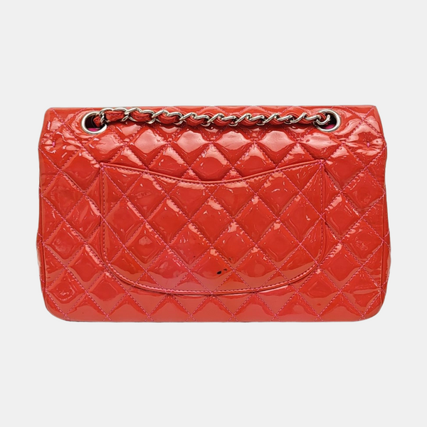CLASSIC FLAP Small Quilted Patent Leather Red