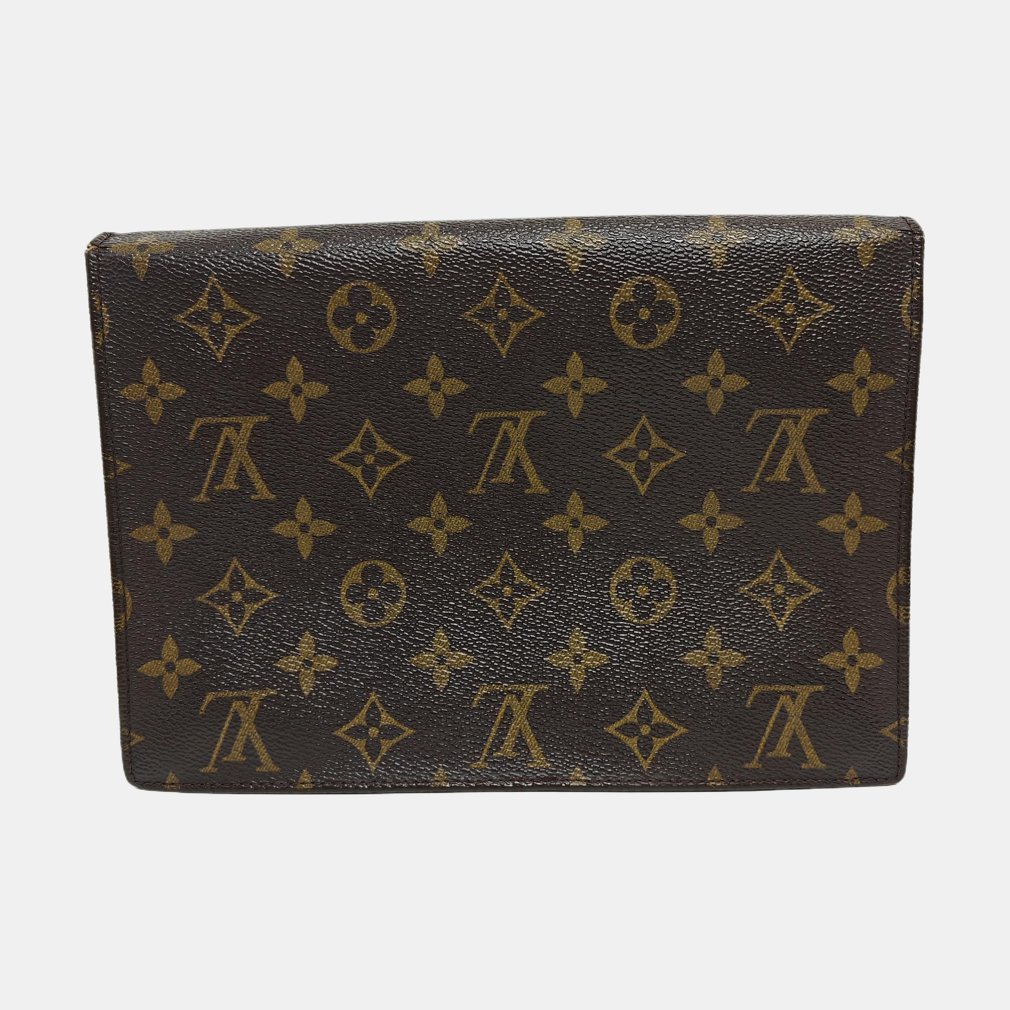 POCHETTE RABAT Monogram Coated Canvas Brown