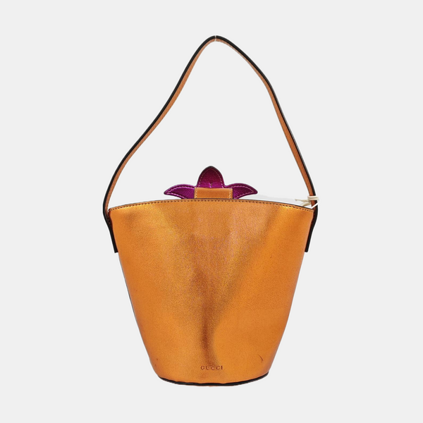 Children’s GG Bucket Calfskin Orange