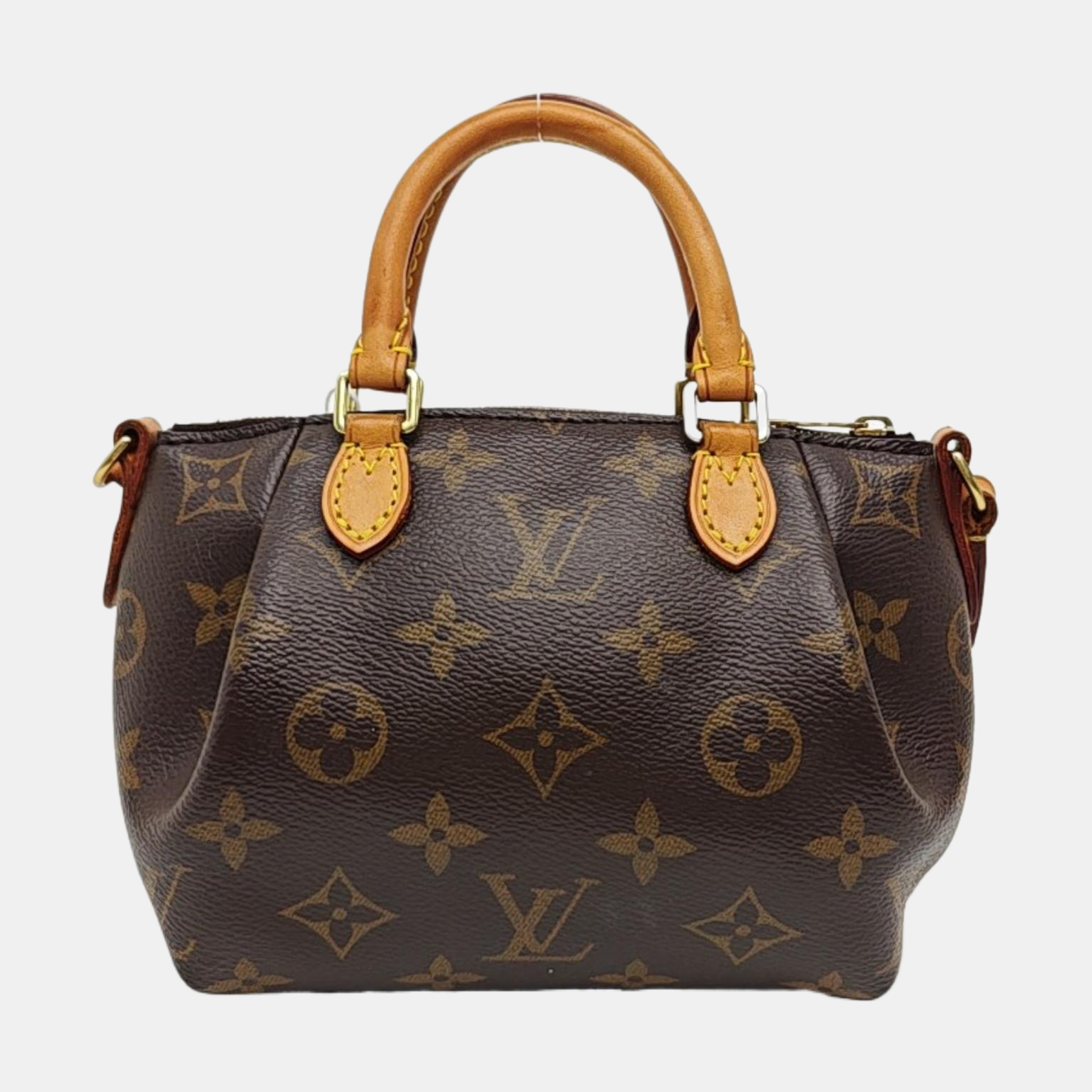 TURENNE Nano Monogram Coated Canvas Brown