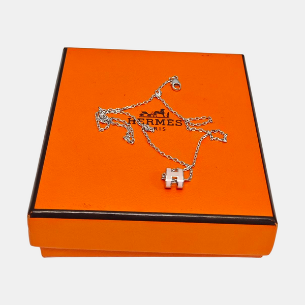 Pop H Metal Silver Necklace