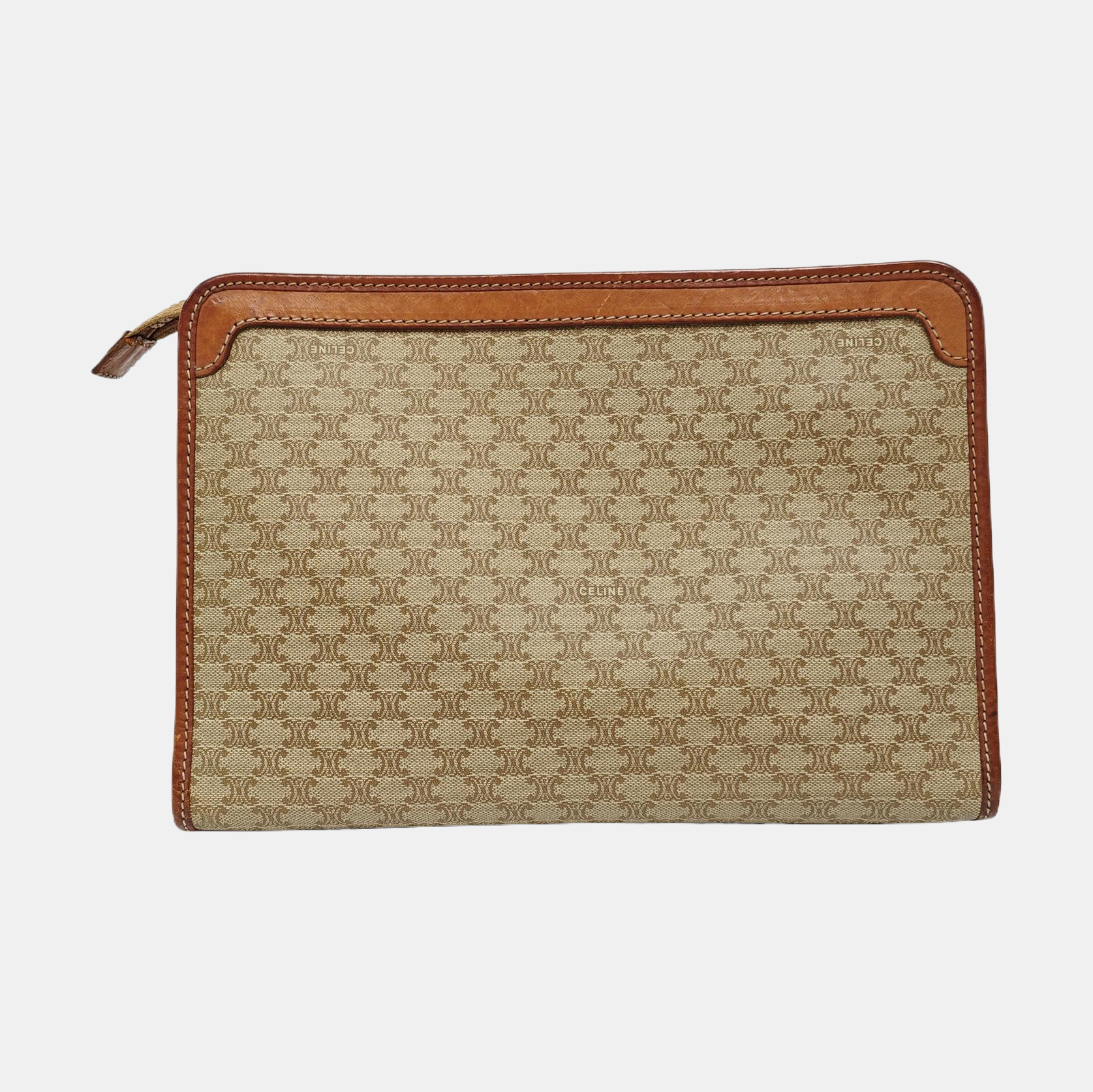 MACADAM CLUTCHES Coated Canvas Beige