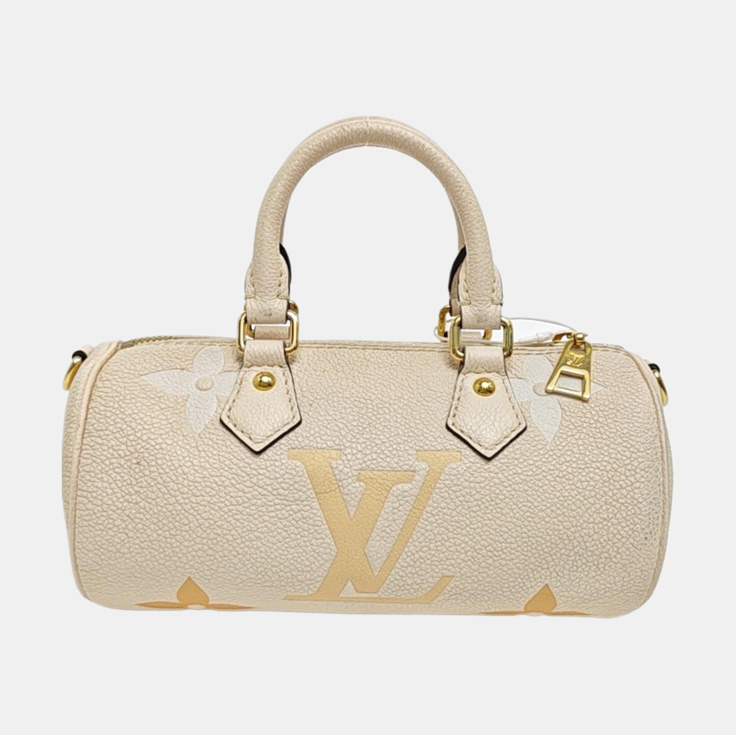 PAPILLON BB Monogram Calfskin Beige