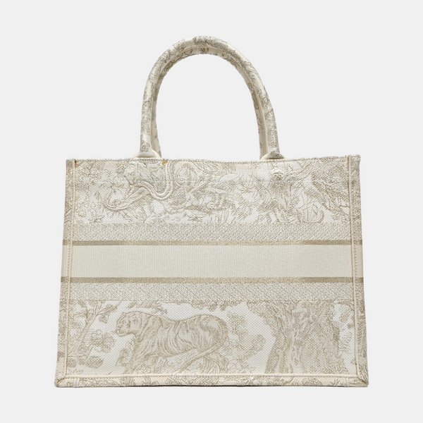 Book Tote Medium Canvas White