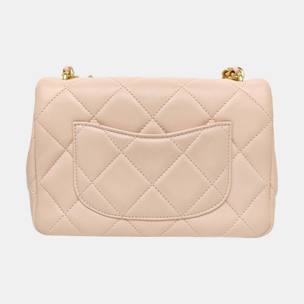 Quilted Lambskin Shoulder Bag Pink