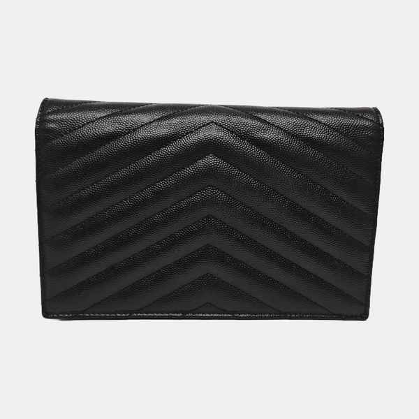 MONOGRAM WOC Chevron Calfskin Black