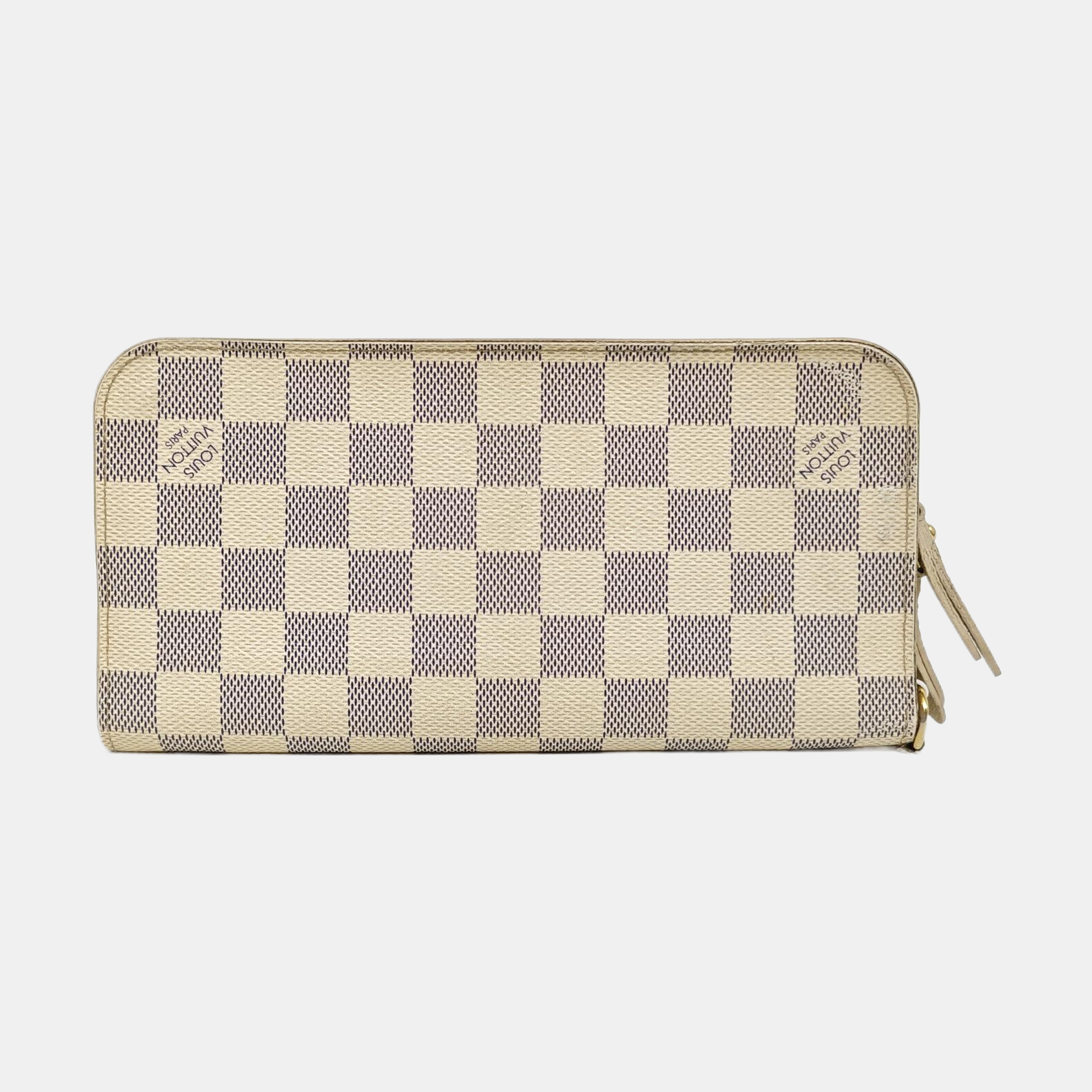 INSOLITE Damier Azur Coated Canvas White Wallet