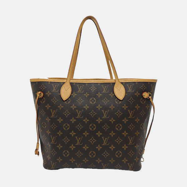 NEVERFULL MM Monogram Coated Canvas Brown