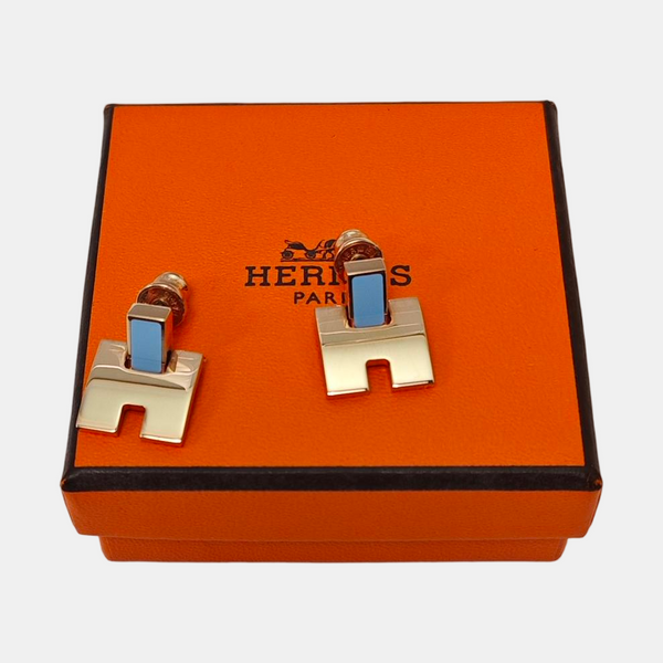 Eileen Metal Rose Gold Stud Earrings