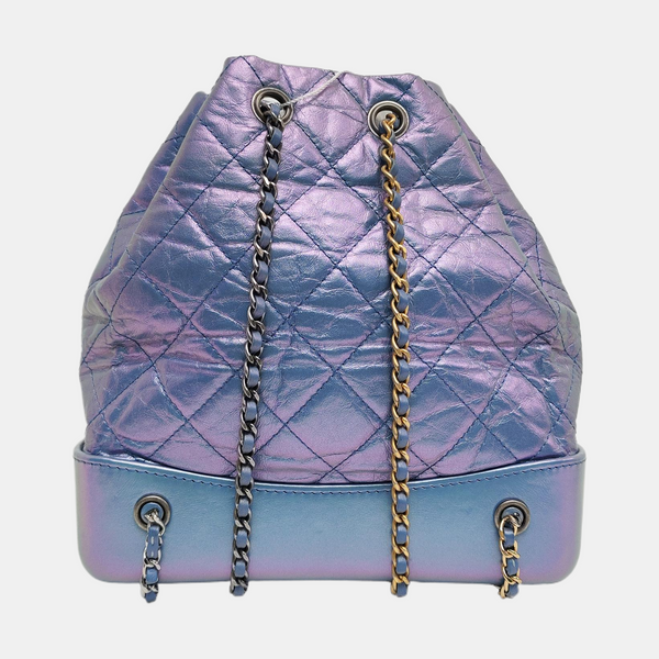 GABRIELLE Small Quilted Calfskin Purple