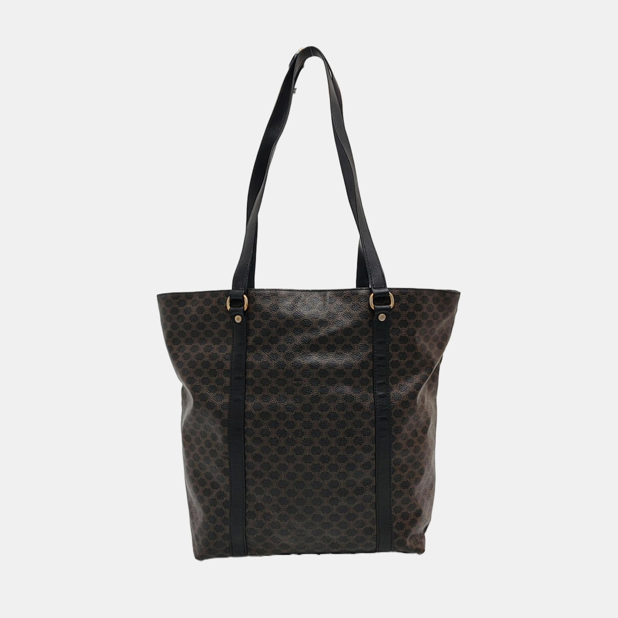 Coated Canvas Tote Bag Brown