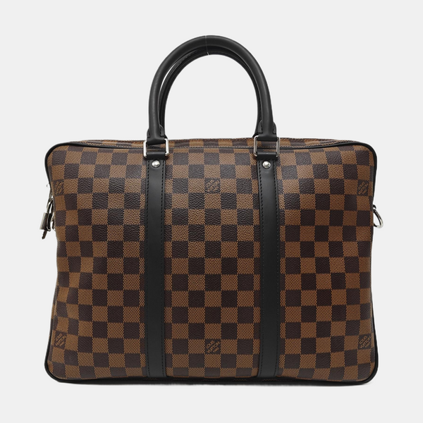 PORTE-DOCUMENTS PM Damier Ebene Coated Canvas Brown