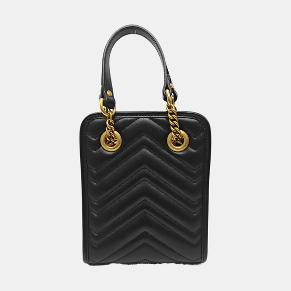 GG Marmont Mini Quilted Calfskin Black