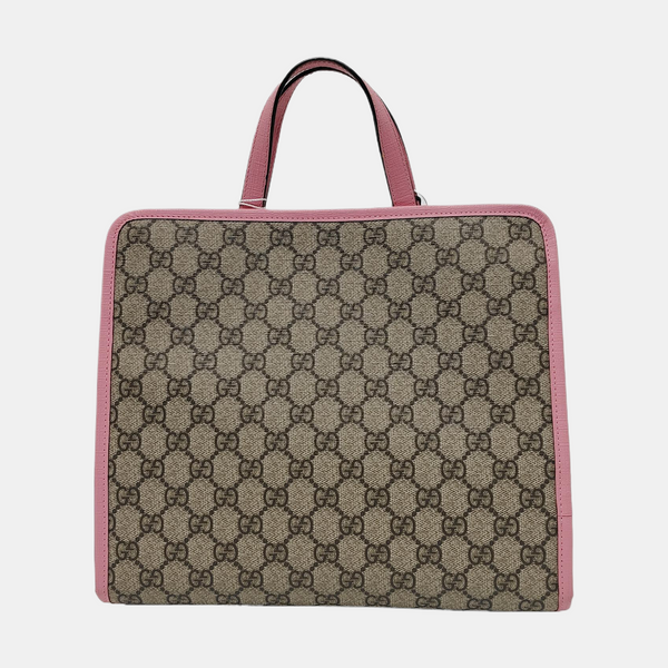 Children’s GG Bucket Monogram Coated Canvas Beige