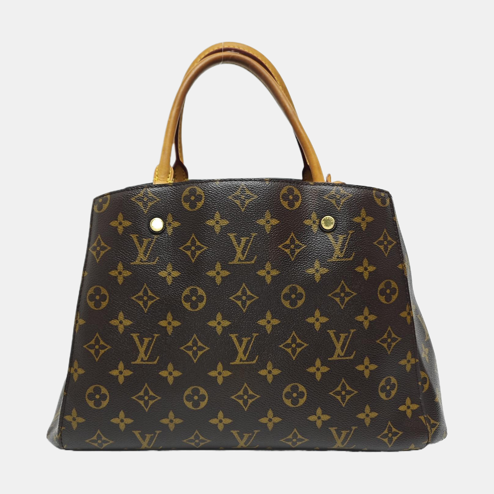 MONTAIGNE Monogram Coated Canvas Brown