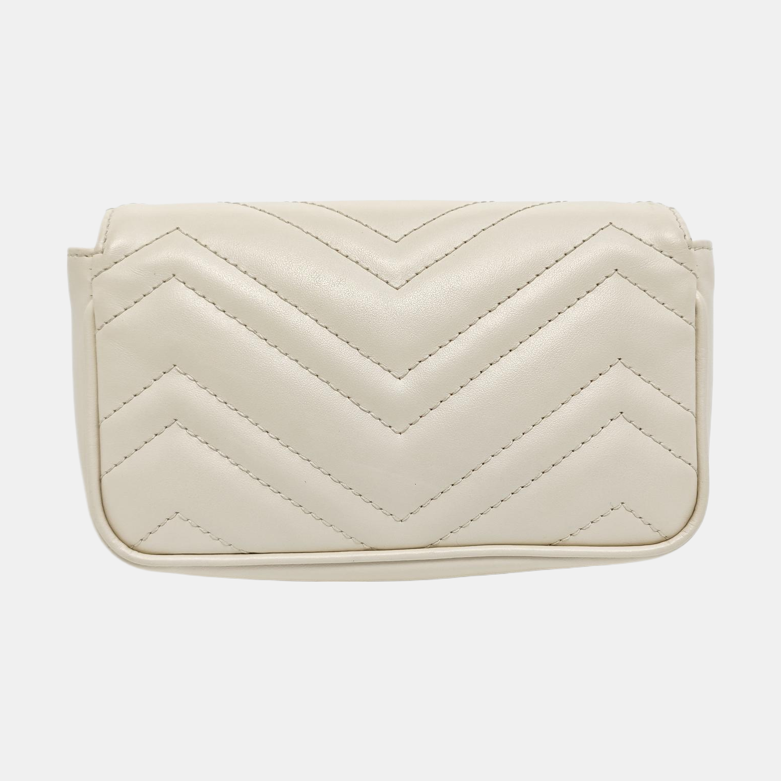 GG Marmont Mini Quilted Calfskin White