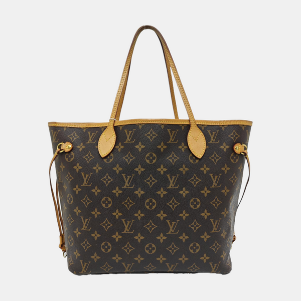 NEVERFULL MM Monogram Coated Canvas Brown