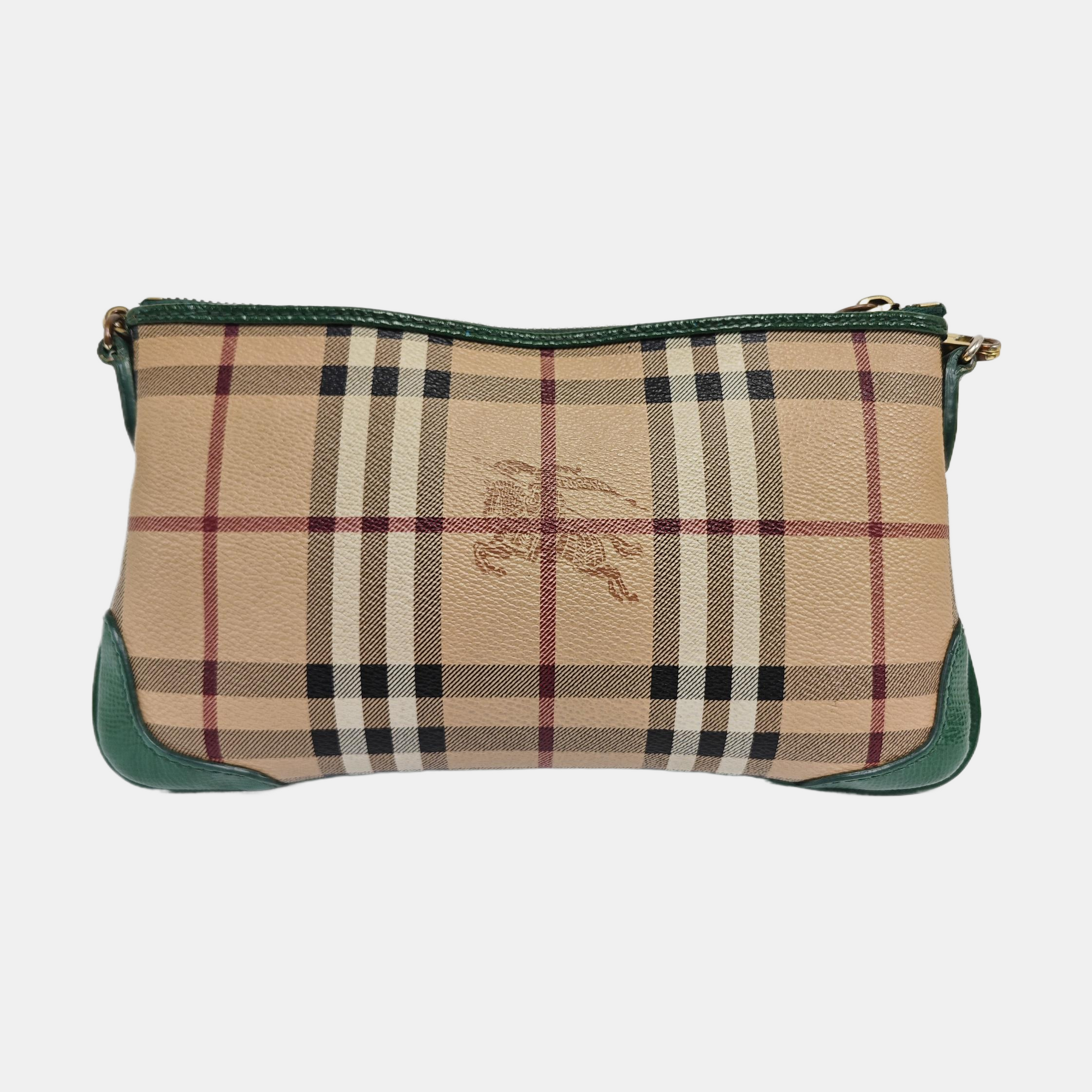 Coated Canvas Shoulder Bag Beige