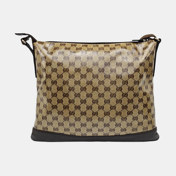 Monogram Coated Canvas Crossbody Bag Brown