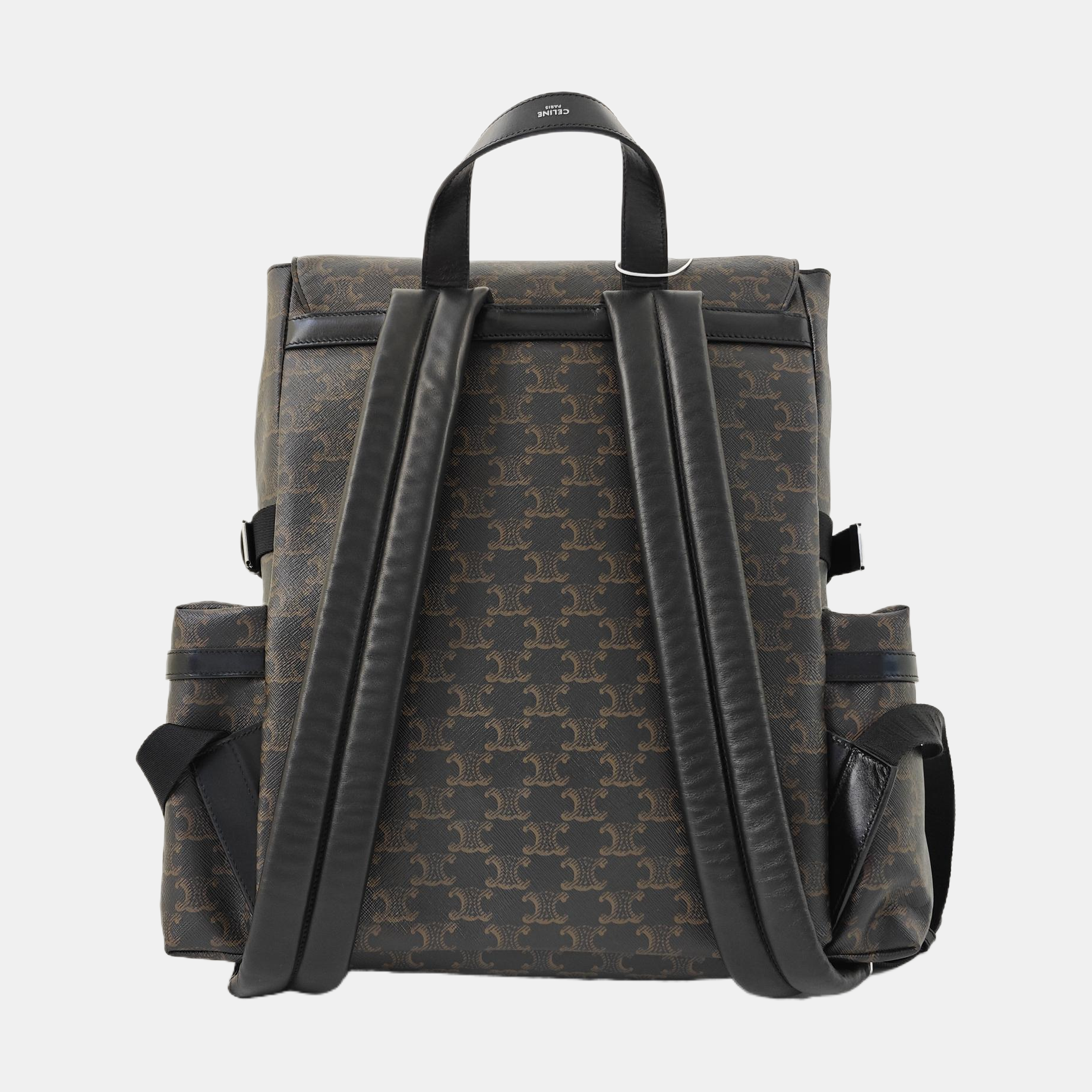 Coated Canvas Backpack Brown