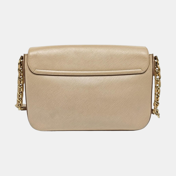 Calfskin Shoulder Bag Beige