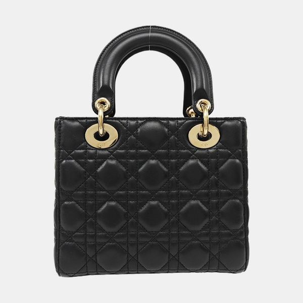 Lady Dior Small Cannage Lambskin Black