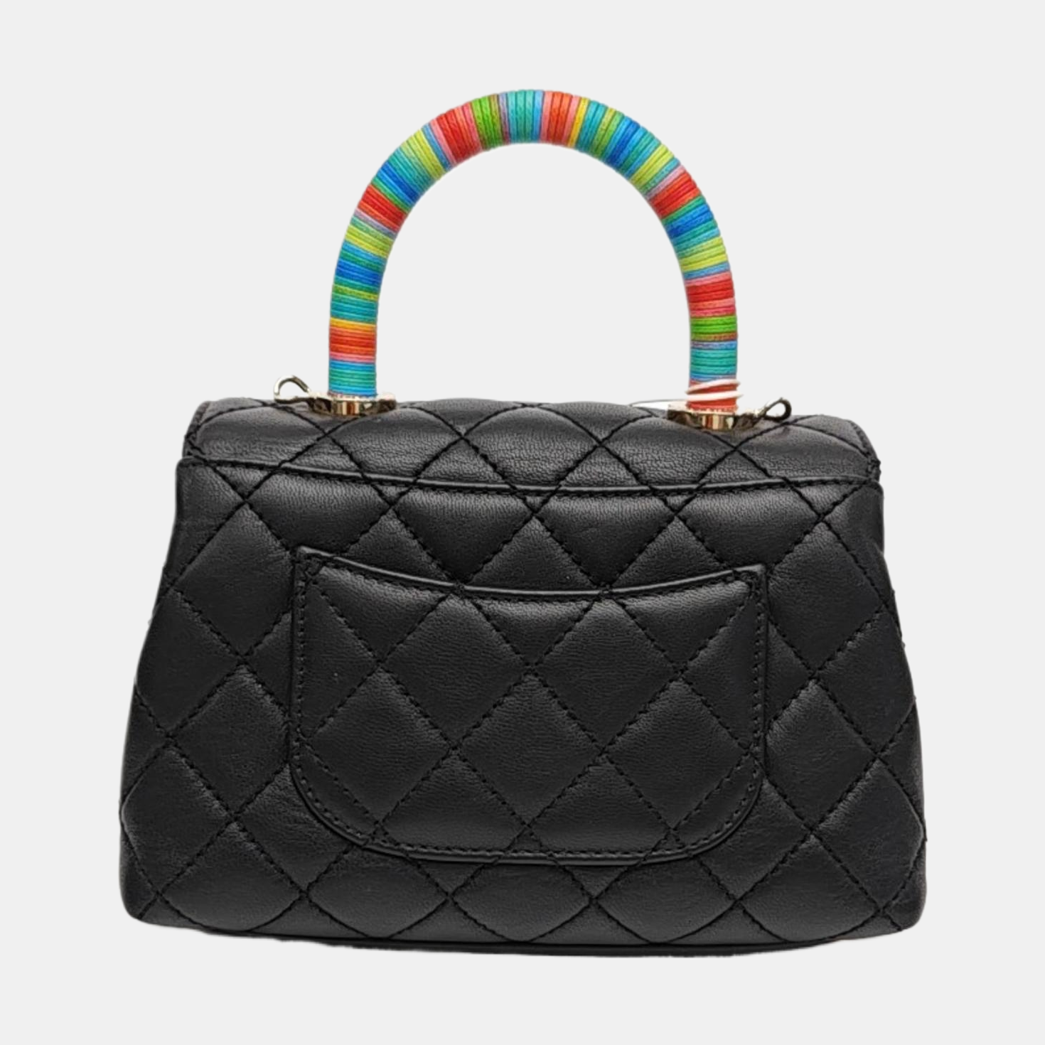 COCO HANDLE Mini Quilted Lambskin Black