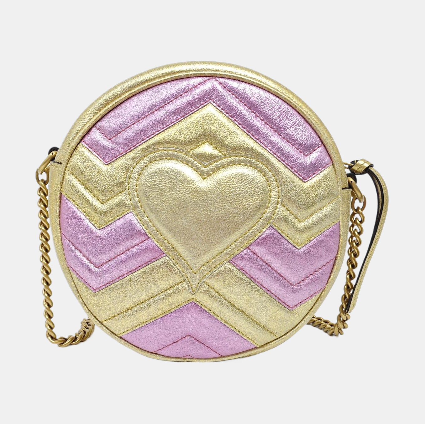 GG Marmont Mini Quilted Calfskin Gold