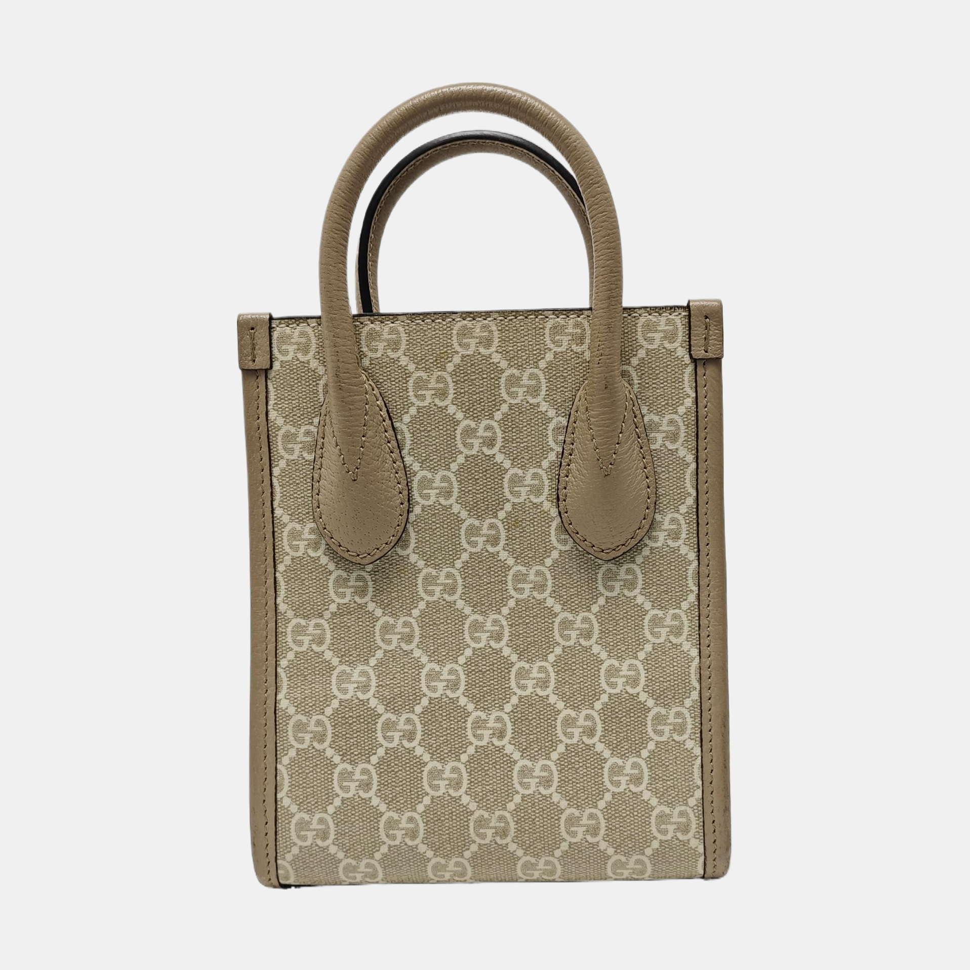 Retro Mini Monogram Coated Canvas Beige