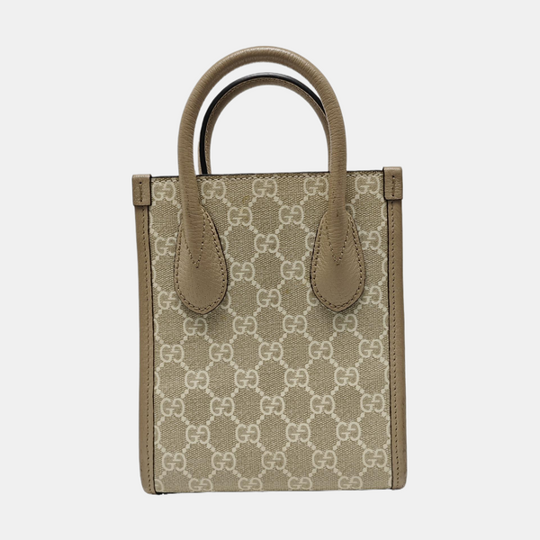 Retro Mini Monogram Coated Canvas Beige