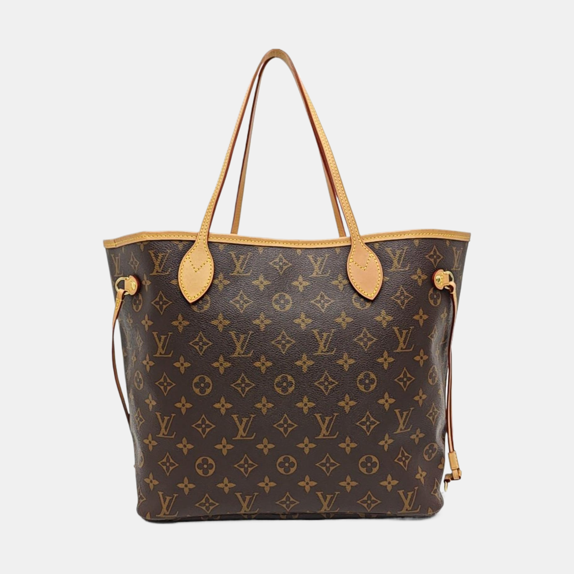 NEVERFULL MM Monogram Coated Canvas Brown