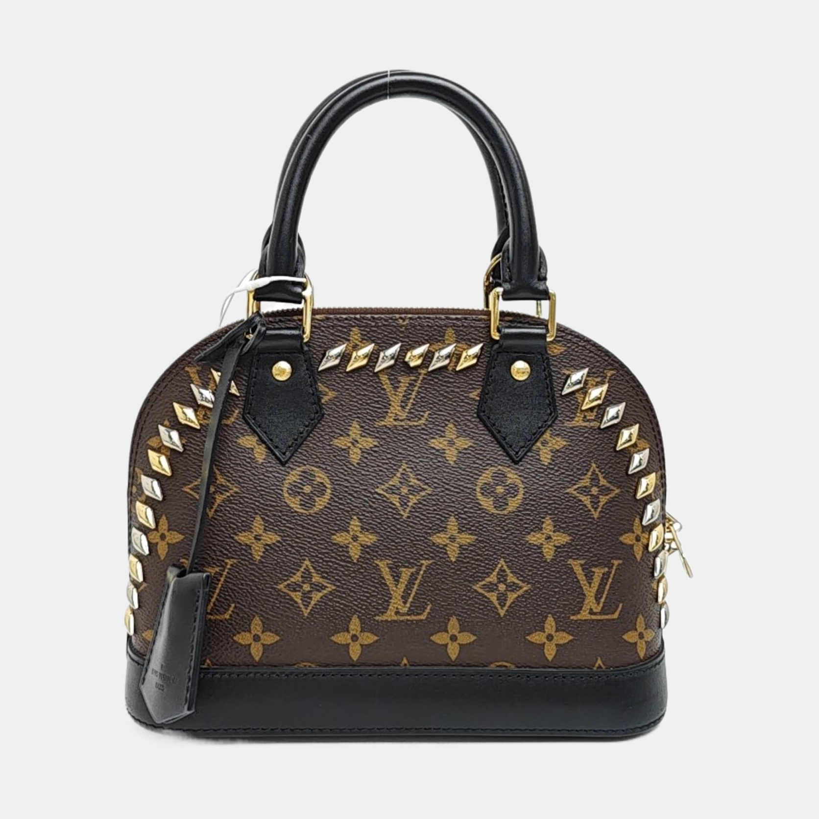 ALMA BB Monogram Coated Canvas Brown