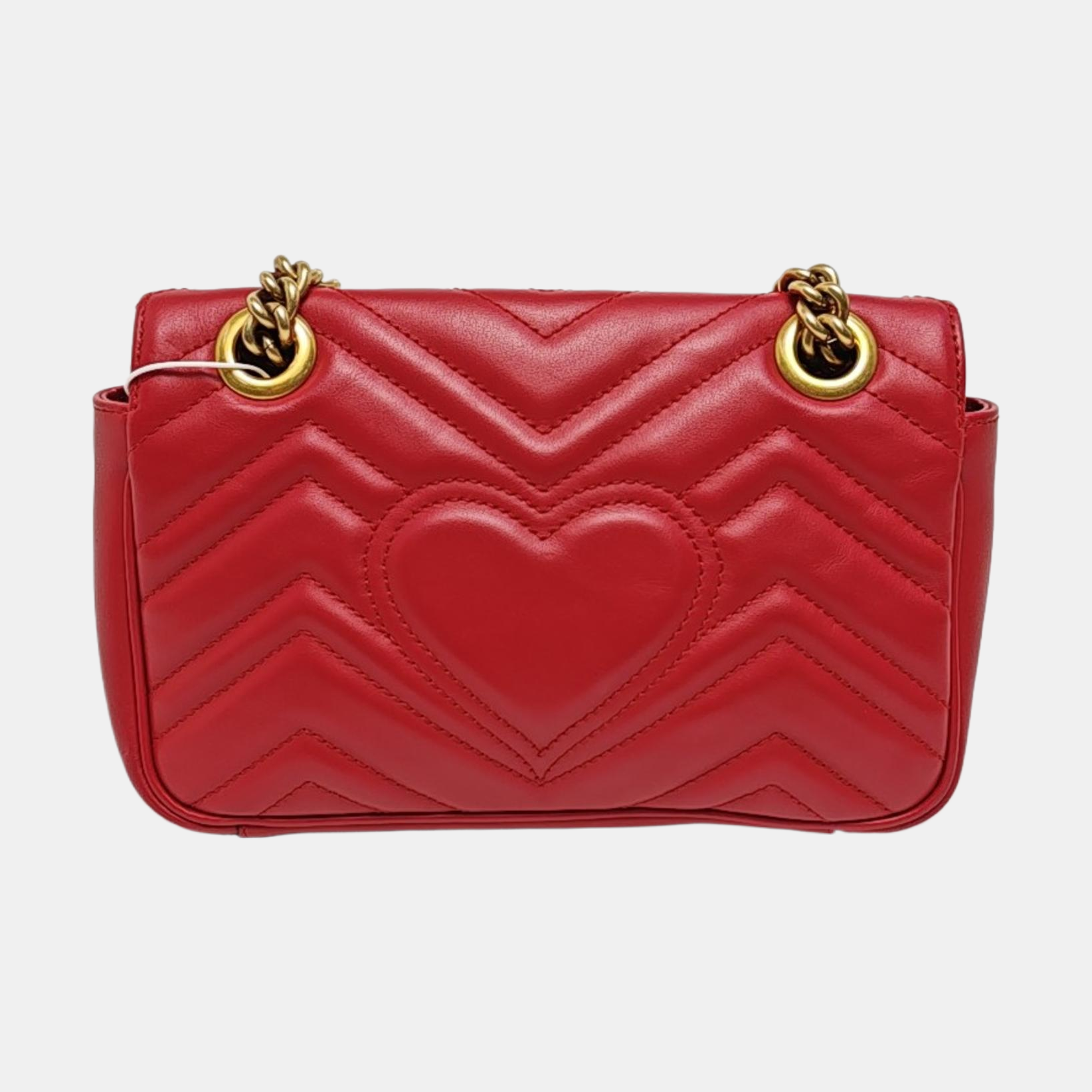 GG Marmont Small Quilted Calfskin Red