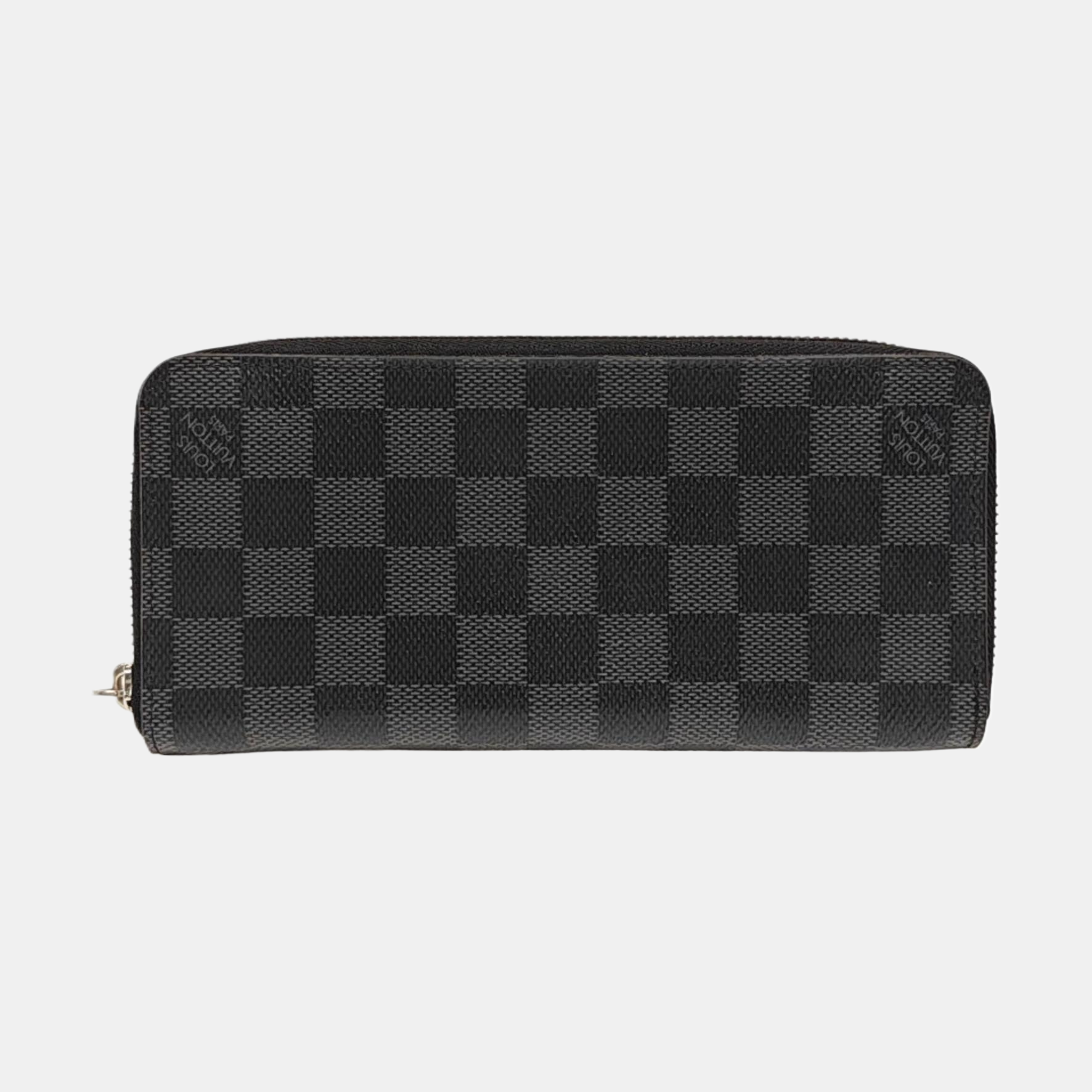 ZIPPY Damier Graphite Coated Canvas Gray Wallet