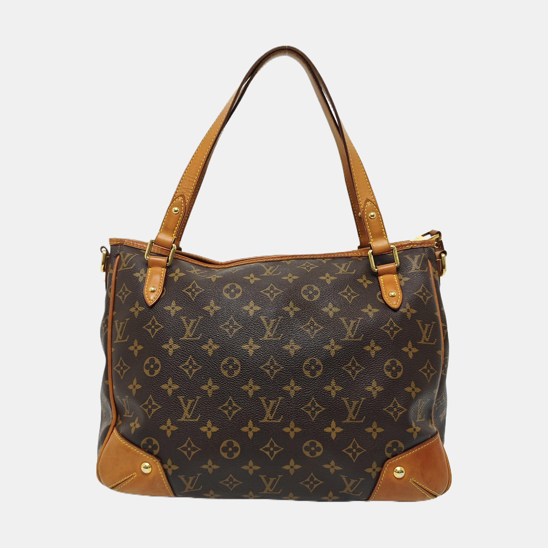 ESTRELA MM Monogram Coated Canvas Brown