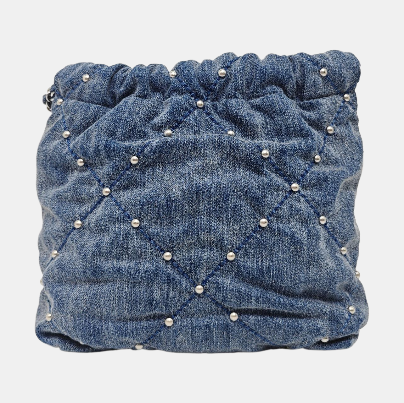 CHANEL 22 Mini Quilted Denim Blue