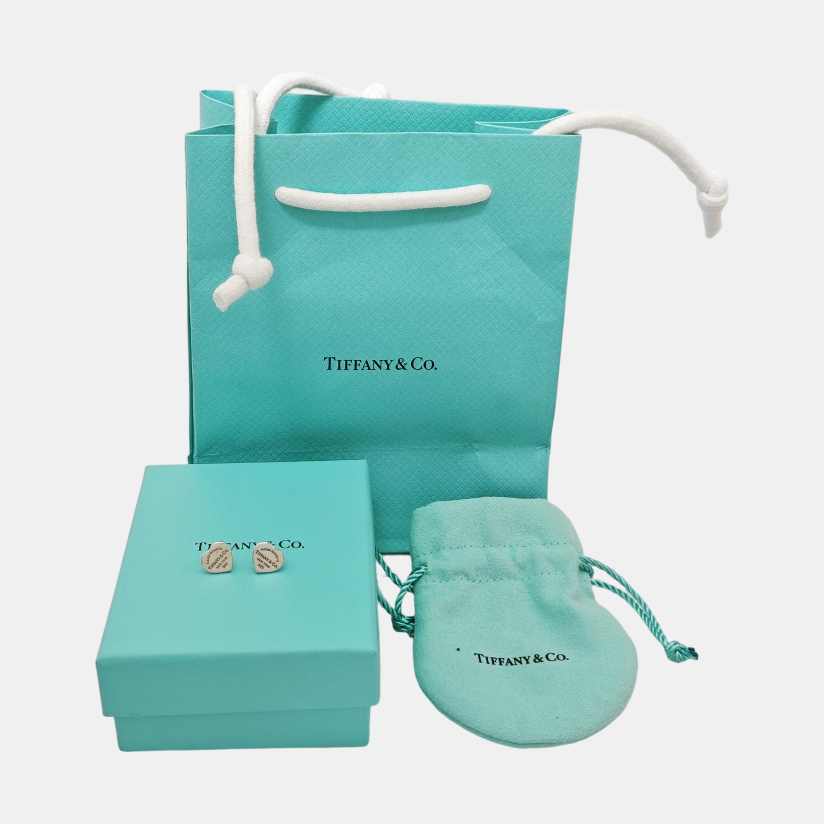 Return To Tiffany 925 Sterling Silver Stud Earrings