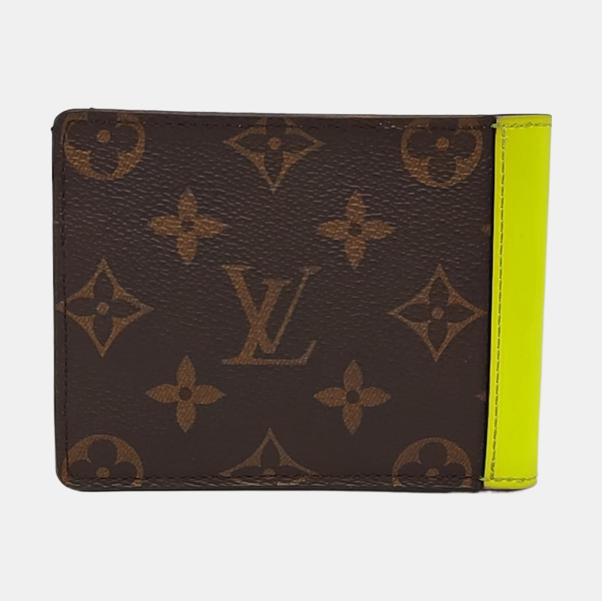 GASPAR Monogram Coated Canvas Brown Wallet