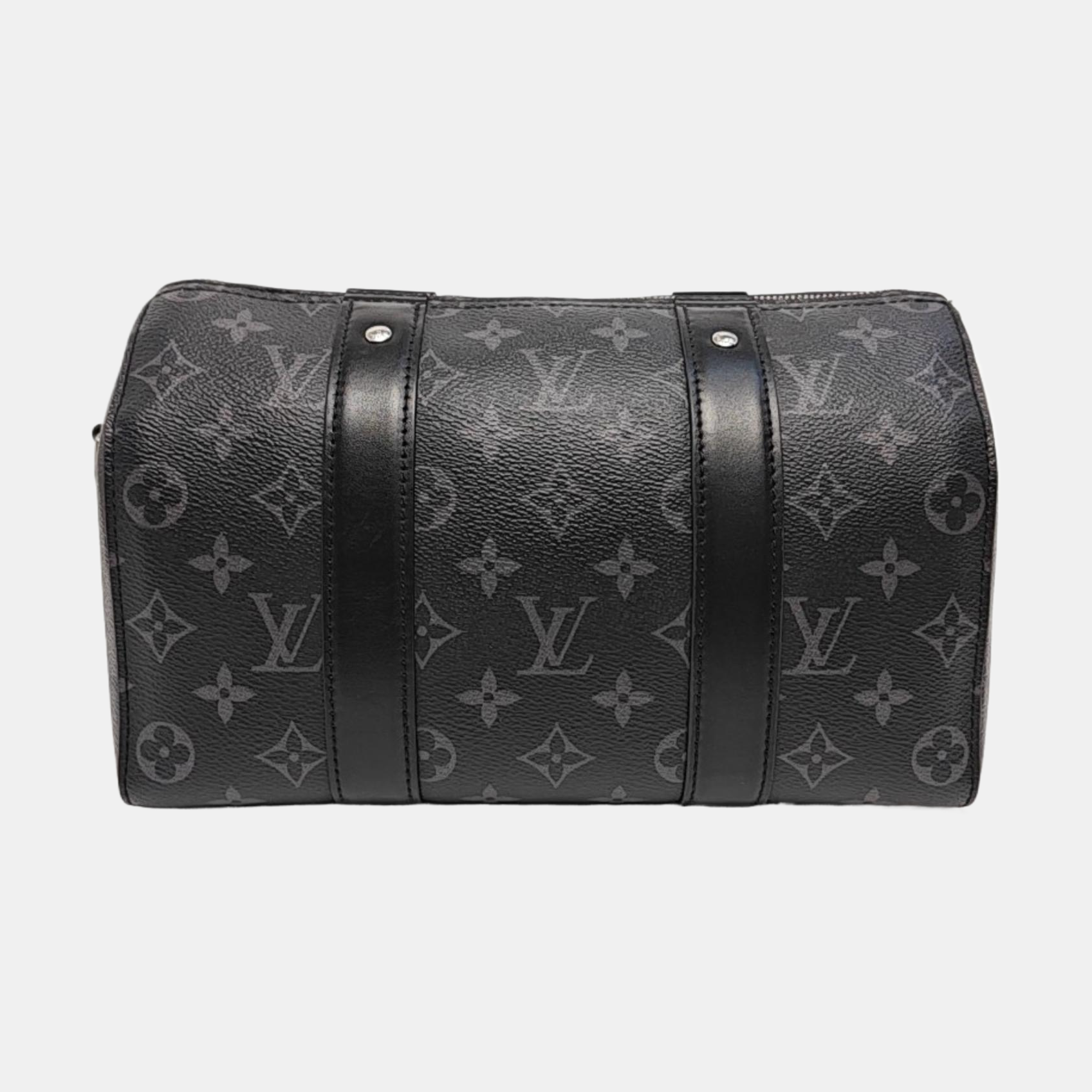 KEEPALL Monogram Coated Canvas Black