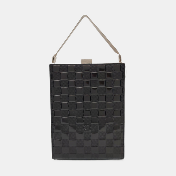 ANJU Damier Graphite Patent Leather Black