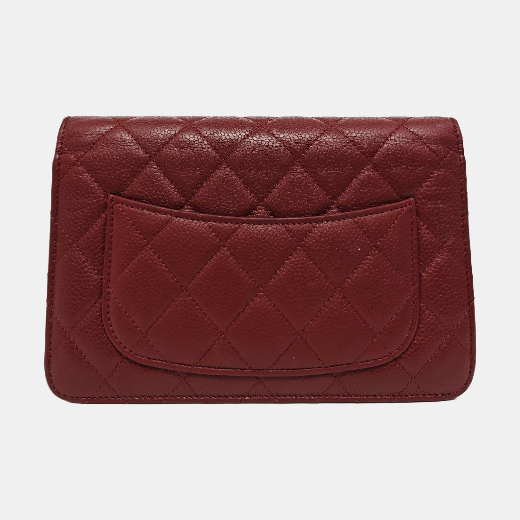 WOC Quilted Grained Calfskin Red