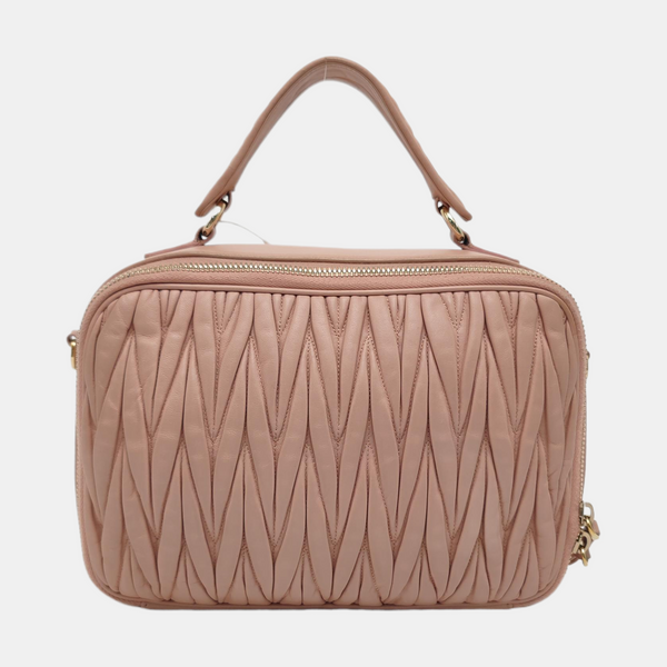 Quilted Lambskin Shoulder Bag Pink