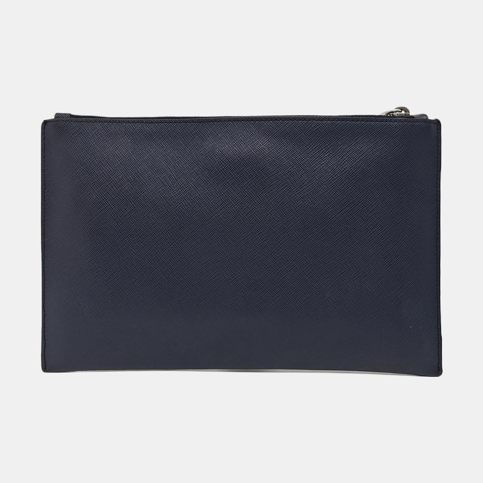 Saffiano Calfskin Clutch Blue
